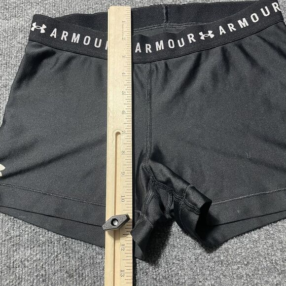 Under Armour Shorts Womens Medium Black HeatGear Compression Athletic Workout - Picture 4 of 8